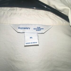 Old Navy Off-White Boyfriend Shirt XL